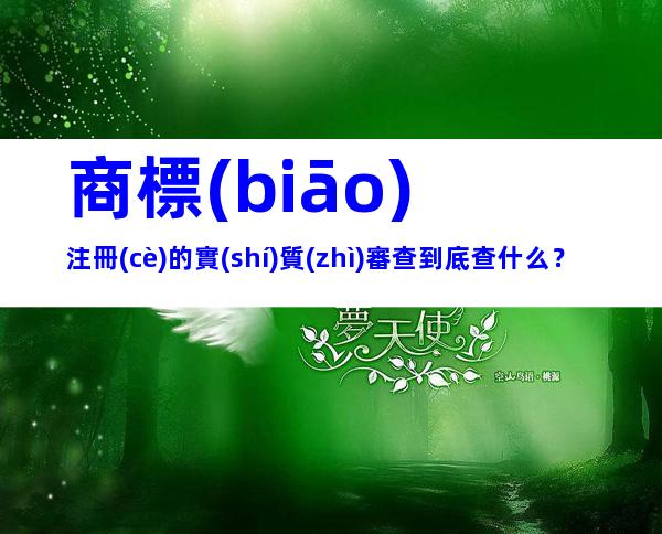 商標(biāo)注冊(cè)的實(shí)質(zhì)審查到底查什么？